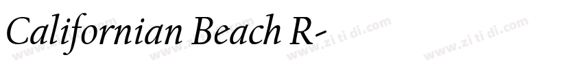 Californian Beach R字体转换 Californian Beach R字体转换